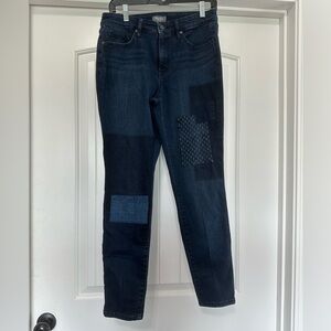 Martha Stewart High waisted patchwork jeans